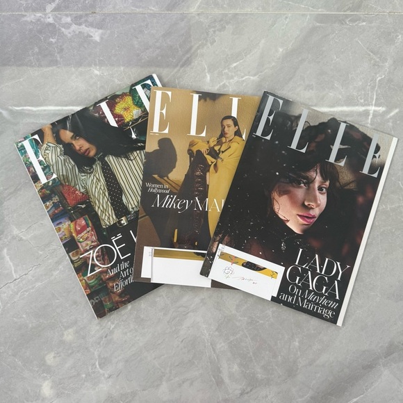 Elle 3 Magazine Bundle - Zoe Kravitz, Lady Gaga, And Mikey Madison - Picture 2 of 16